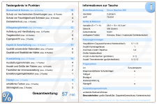 Testergebnis-Tabelle Cullmann Dover Maxima 200